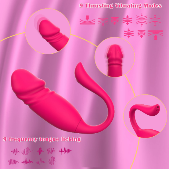 App-Controlled Thrusting Wearable Vibrator — Realistic Tip, Remote Egg — view 4