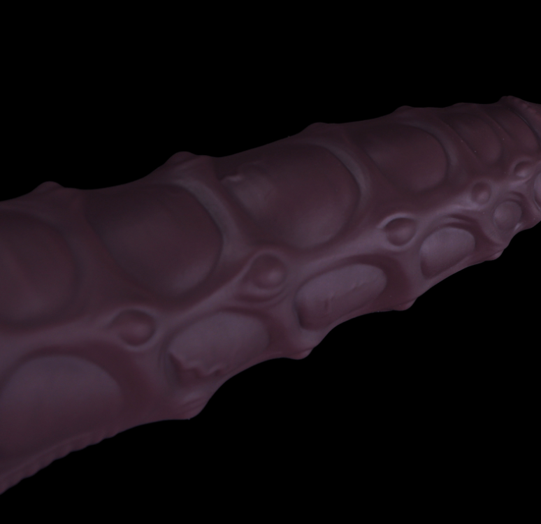 Oversized Extra - Thick Silicone Seahorse Shaped Dildo - extra detail view