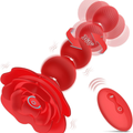 Rose Twisting Bead Pull Anal Vibrators - product image