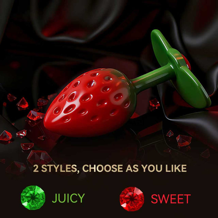 Aluminum Alloy Anal Plug Strawberry Shaped Smooth Surface for Exercises Anal Pleasure Adults Anal Sex Toys for Women Men — view 5