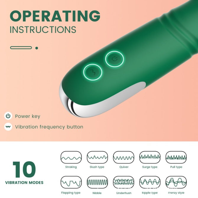 Dark Green Ball - Bearing Ten - Frequency Vibrator - extra detail view