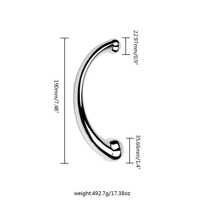 Dual-Ended Metal Anal Plug, Prostate Massager & Anal Dilator, Pleasure Toy for Men & Women
