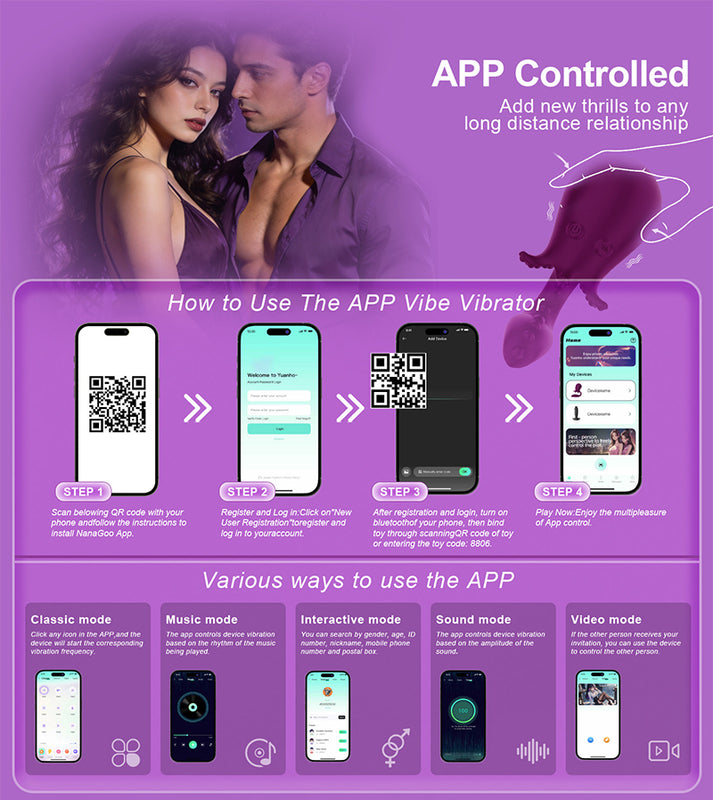APP Sensing Octopus Vibrator, Leg Clamp Design for Women — view 2