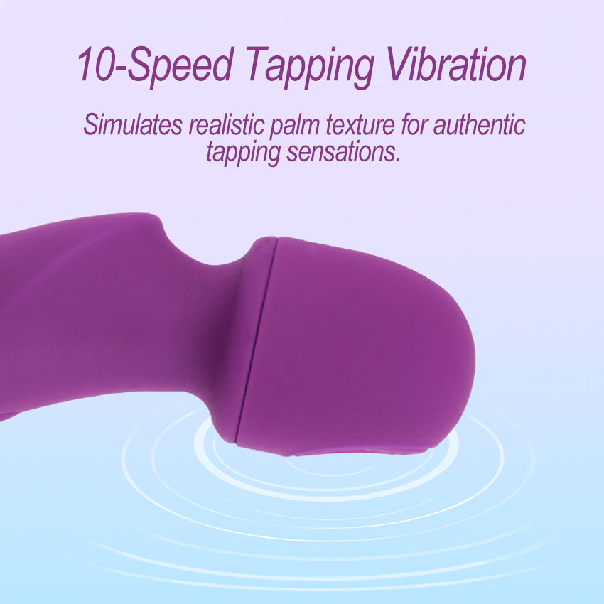 Vibrator with Sonic Suction, Powerful Vibration, 10 Vibration + 10 Tapping + 10 Suction Modes