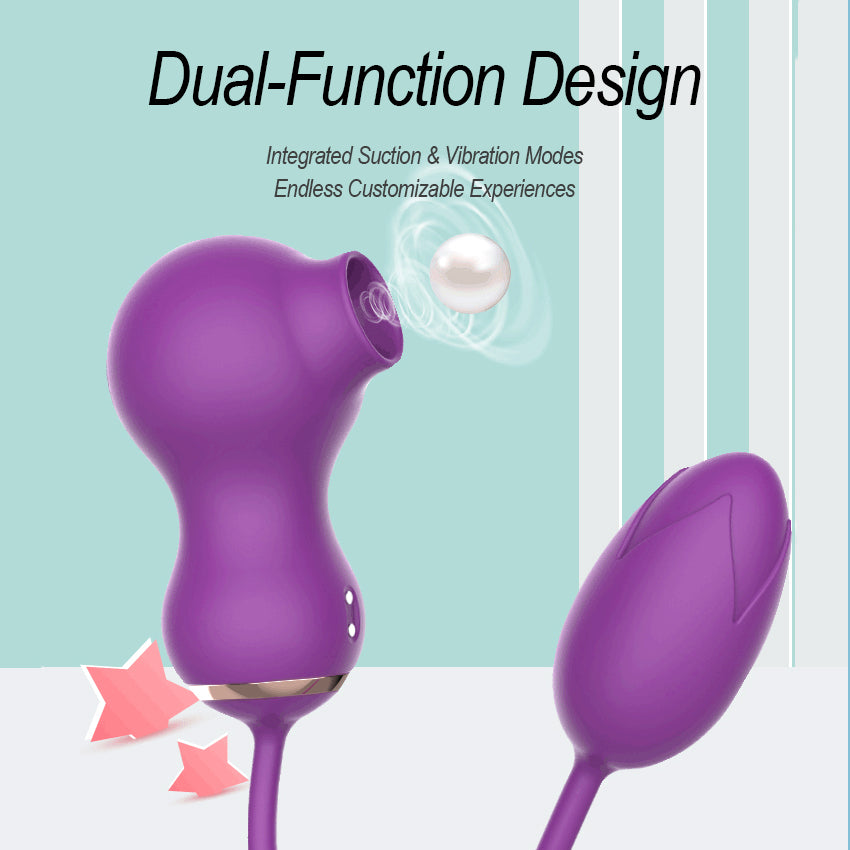 7-Speed Vibration & Suction Vibrator - Clitoral Stimulation, Discreet Foreplay Toy