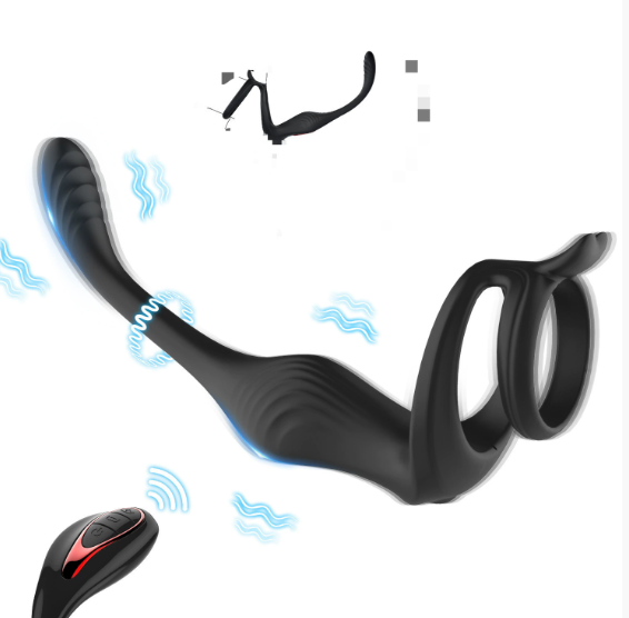 Prostate vibration sperm-lock ring displayed in full view