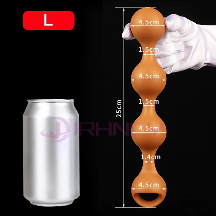 S-XXL Anal Beads Huge 9cm Anal Plug Soft Liquid Silicone Butt Plug Fisting Anal Balls Sex Toys — view 9