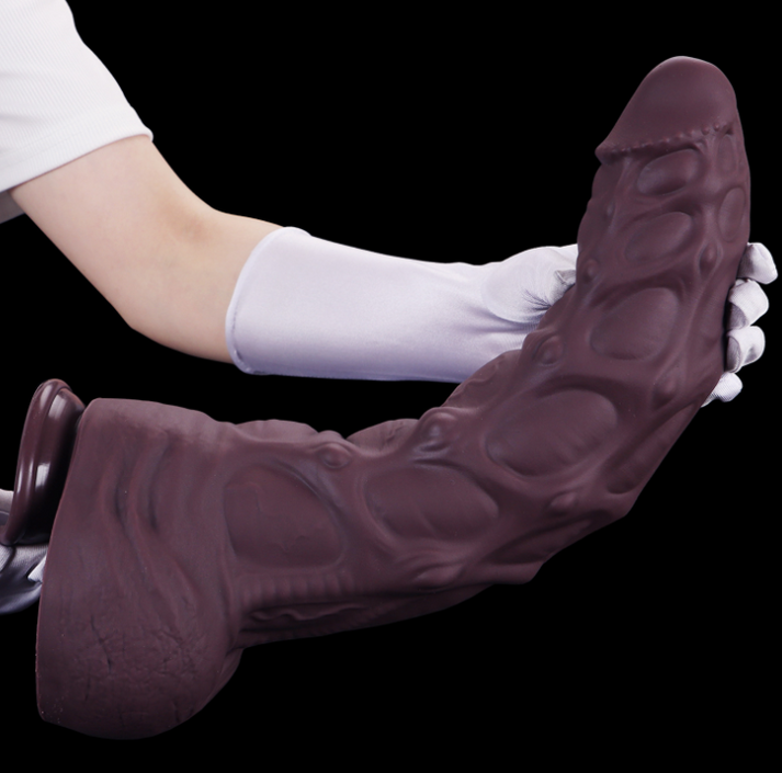 Oversized Extra - Thick Silicone Seahorse Shaped Dildo - gallery image