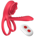 Multi Functional Double Penis Cock Rings with Remote - product detail image