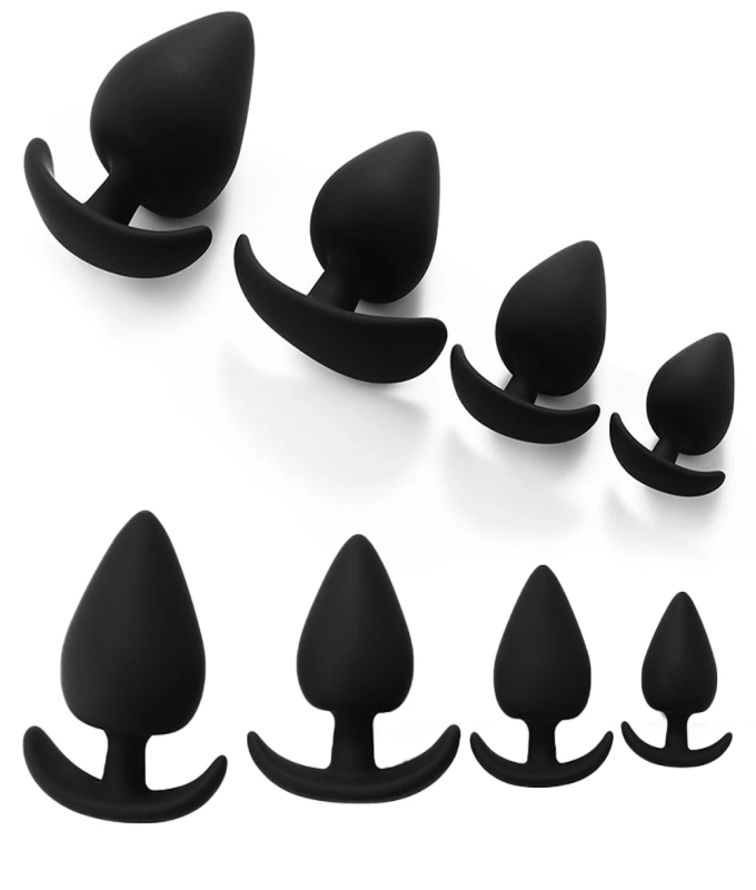 Adult Silicone Butt Plug Anal Plug Unisex Sex Stopper 4 Different Size Adult Toys — view 5