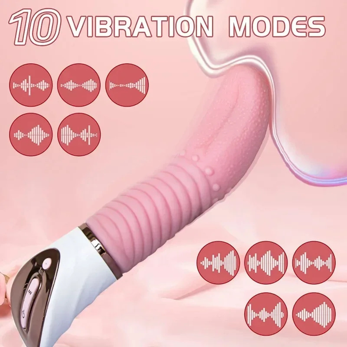 Multi-frequency silicone swaying vibrating tongue toys — view 4