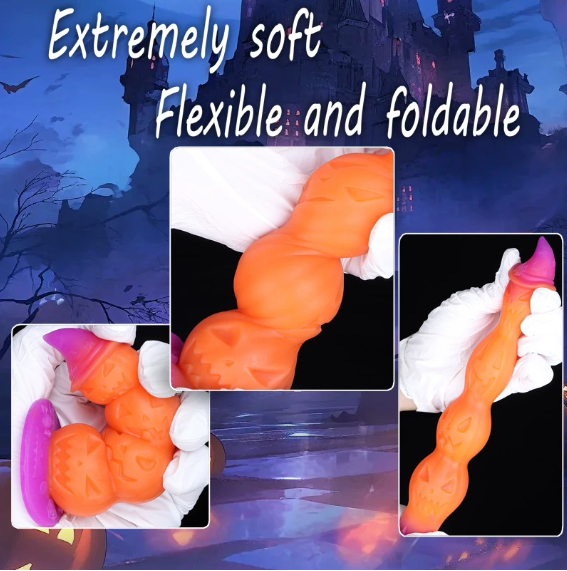 SM Halloween Pumpkin - Shaped Luminous Dildo - alternate gallery view