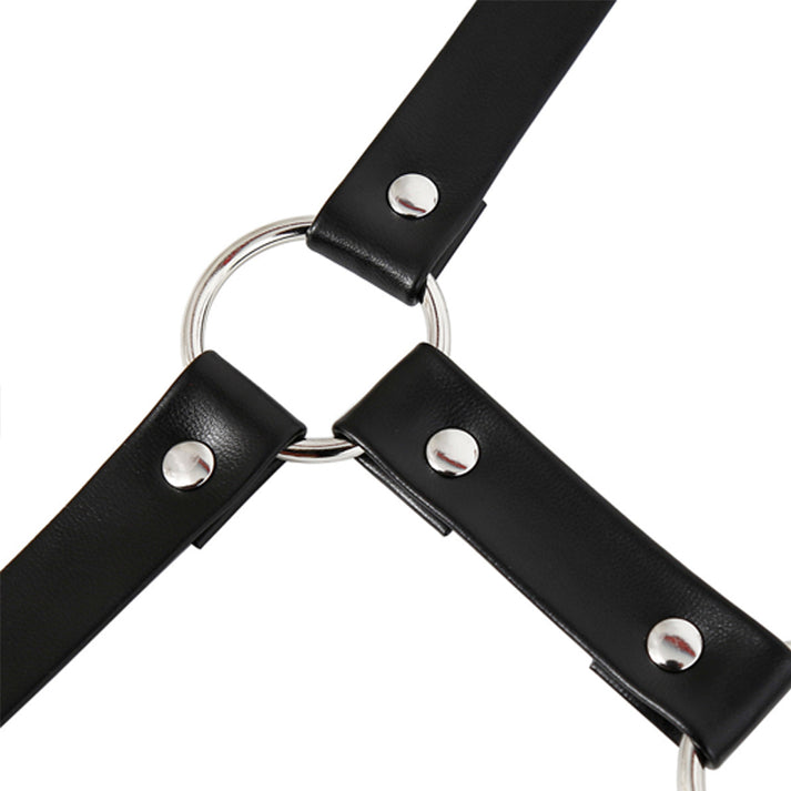 Adjustable PU Leather Collar & Chain Set — view 9