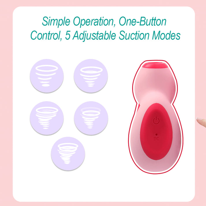 Cute Portable Suction Vibrator, 5 Suction Modes — view 3
