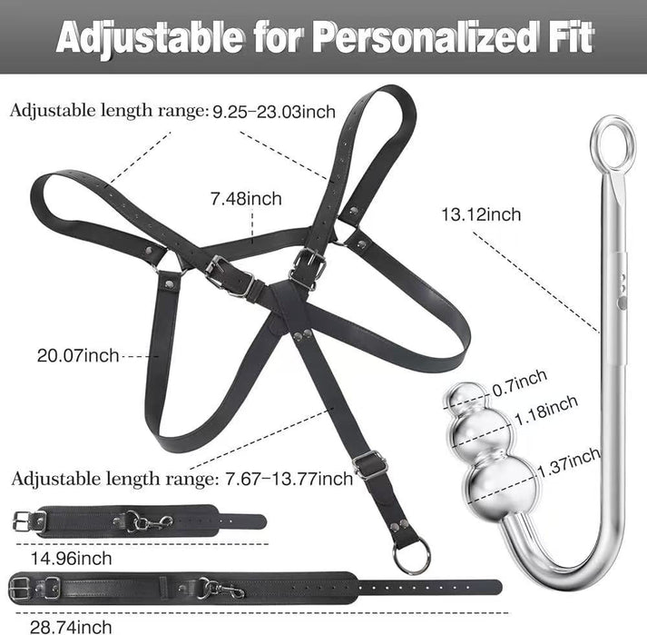 Vibrating Anal Hook BDSM Sex Bondage Adjustable Behind - additional view