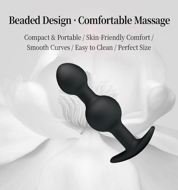 Male Beaded Vibrating Anal Plug with Built-in Steel Balls — view 3
