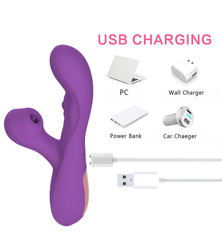 Auto-Sucking Flicking Wand Vibrator（71） — view 5