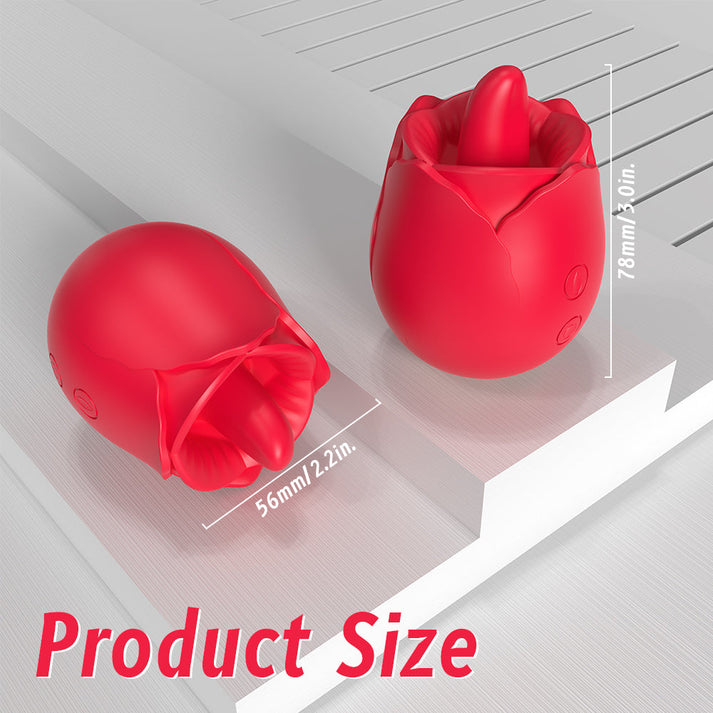 Rose tongue licking vibrating egg female vibrating adult sexual vibrator — view 6