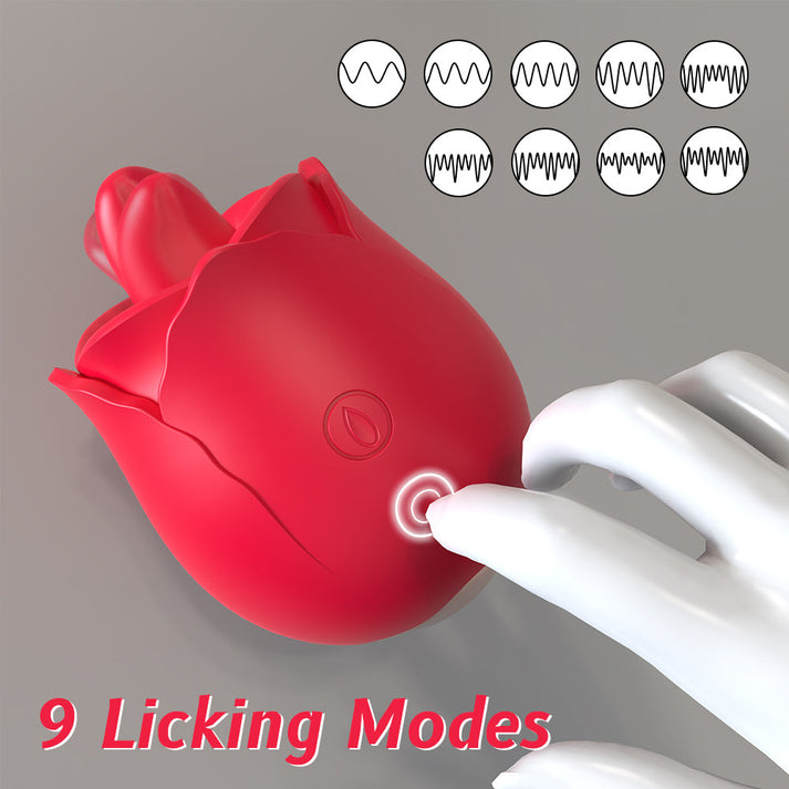 Rose tongue licking vibrating egg female vibrating adult sexual vibrator — view 3