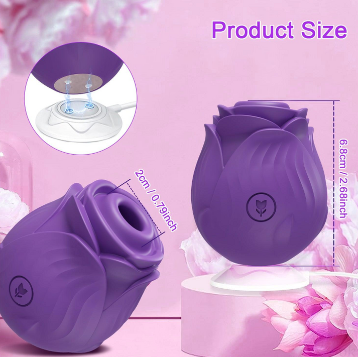 Rose-Sucking Clitoral Nipple Massager Vibrator — view 3