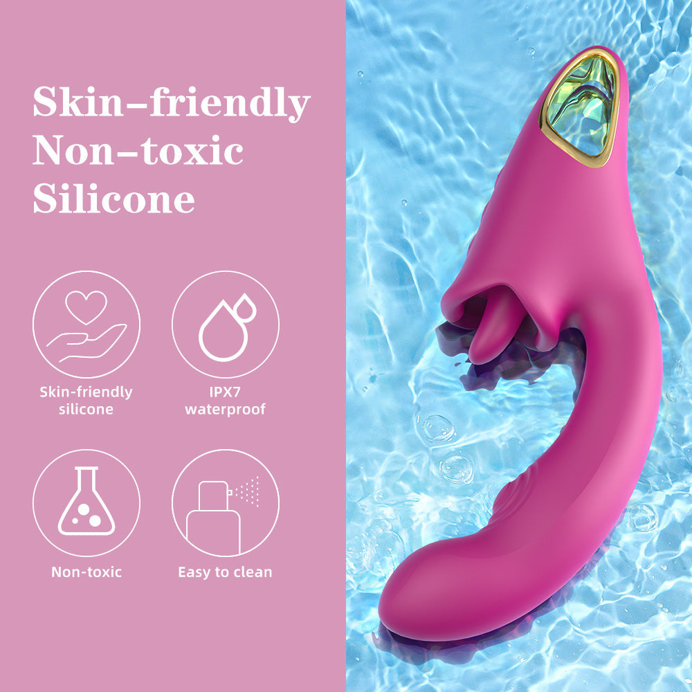 Tongue Licking Vibrator G - Spot Adult Feminine Products - extra detail view