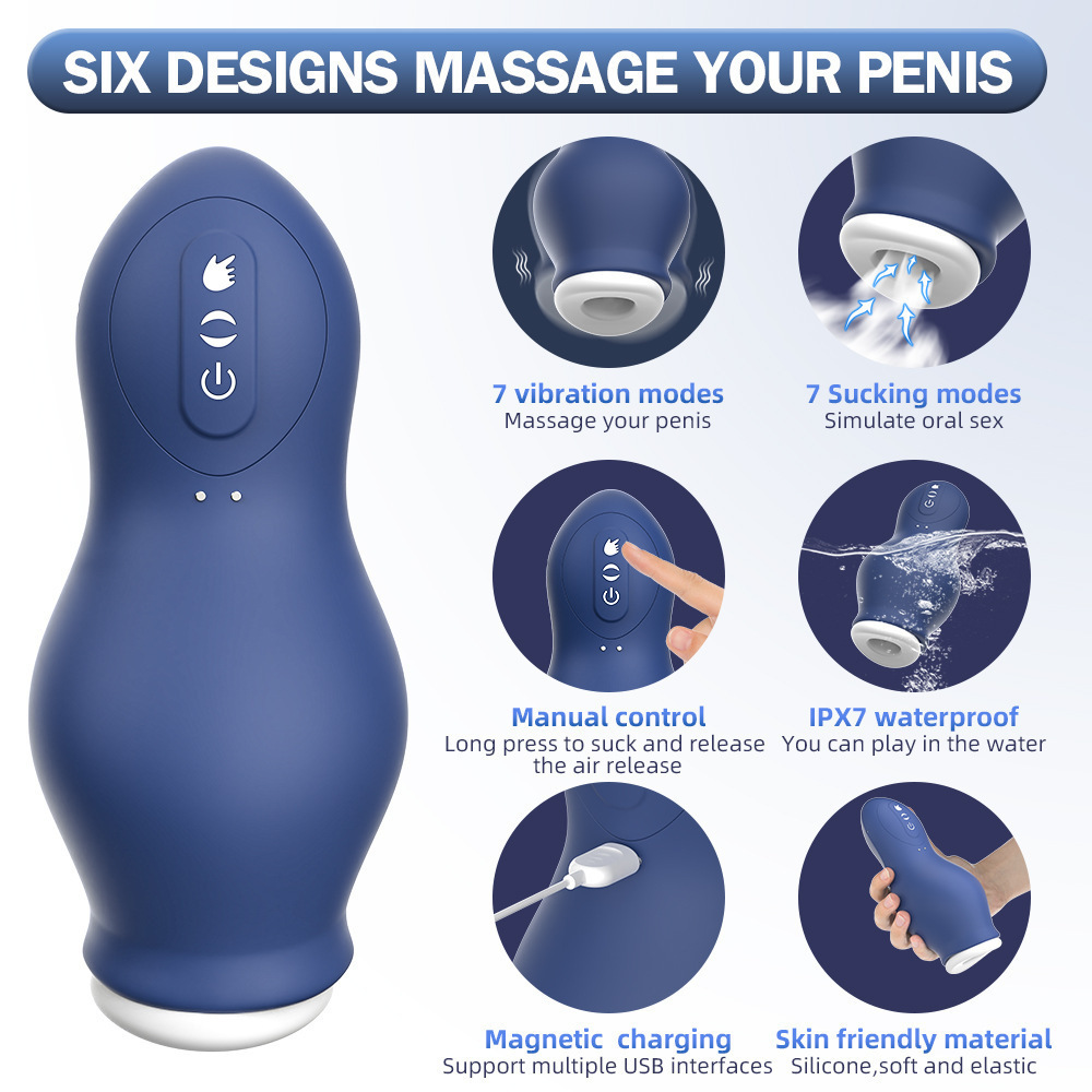 Fully Automatic Dragon Suction Airplane Cup Glans Vibration Massager Adult Sex Toy for Male Masturbation Exercise — view 6
