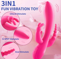Triple Stimulation Rabbit Vibrator - detail view