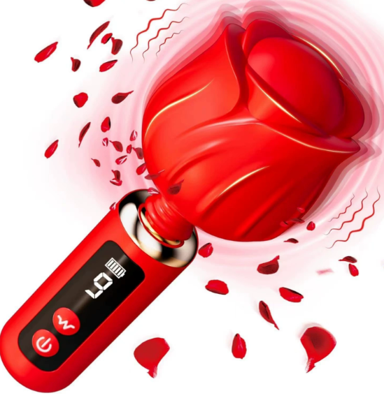 Rotary rose clitoral vibrator
