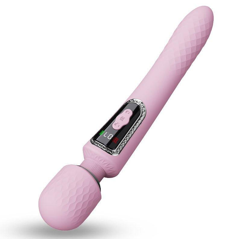 Dual-head silicone wand massager vibrator