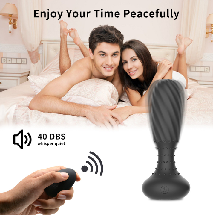 360-degree rotating bead anal plug — view 3