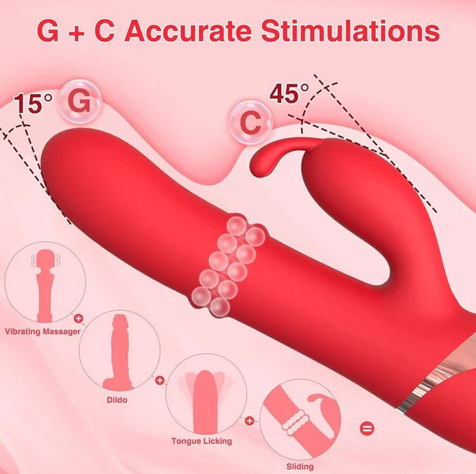 Rabbit 24-Beaded Thrusting G-Spot Vibrator with Clitoral Stimulator — view 6