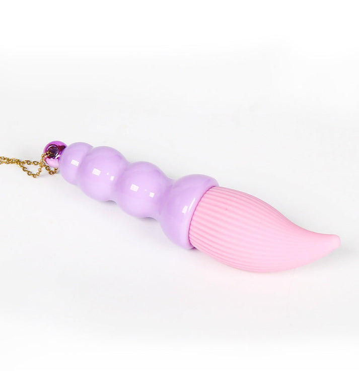 Wearable Pendant Egg Vibrator, Mini Discreet Massager for Female Pleasure