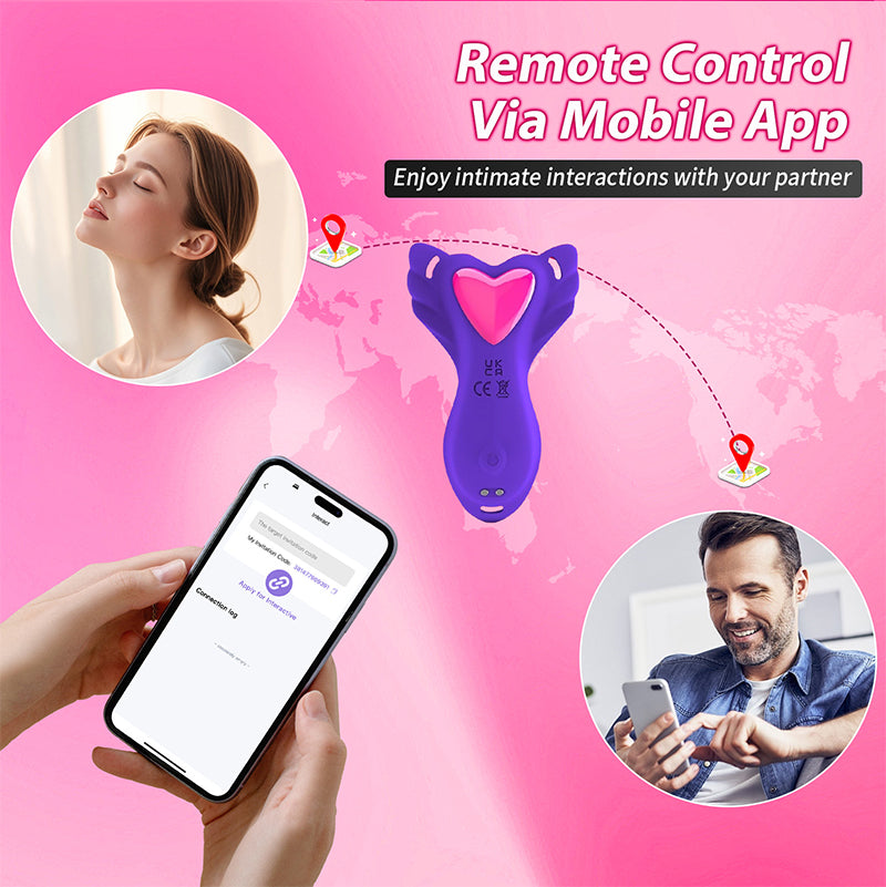 Love heart panty wearable toy with dual vibration for clitoral stimulation — view 3