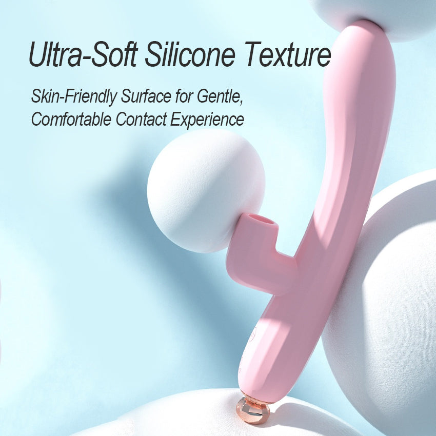 Dual-Function Intimate Vibrator for Women  10 Adjustable Vibration & Suction Modes, Flexible Angle Design, Medical-Grade Silicone & ABS Construction