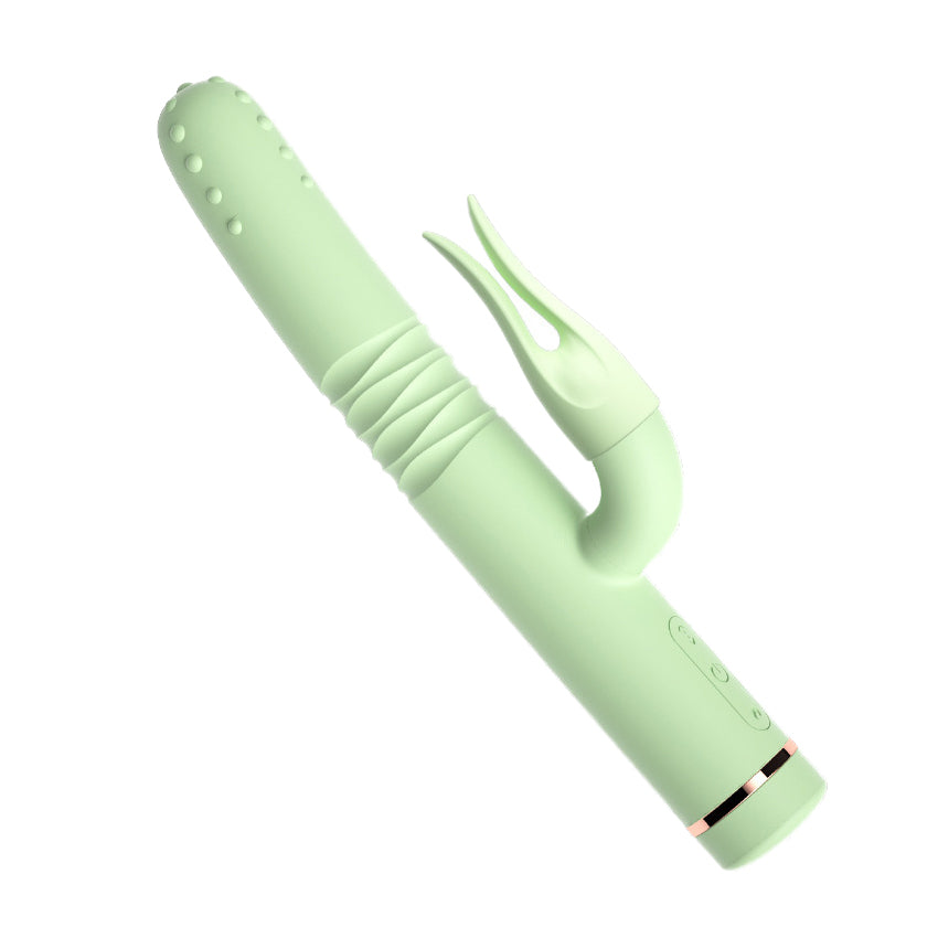 Dual Internal & External Thrusting Vibrator with Textured Silicone, Constant Warming & Dual Vibration Functions