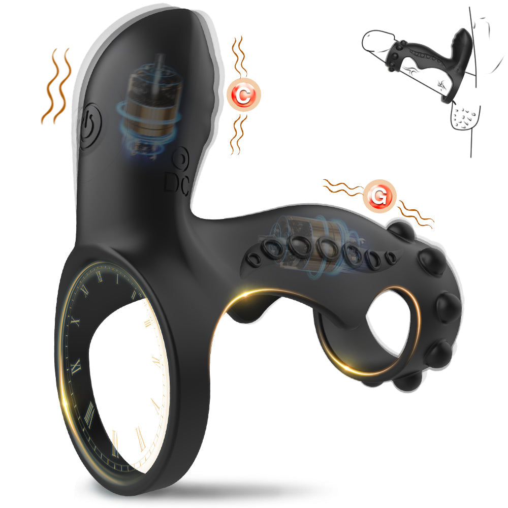 Insertable Convex Point Vibrating Cock Rings - alternate view