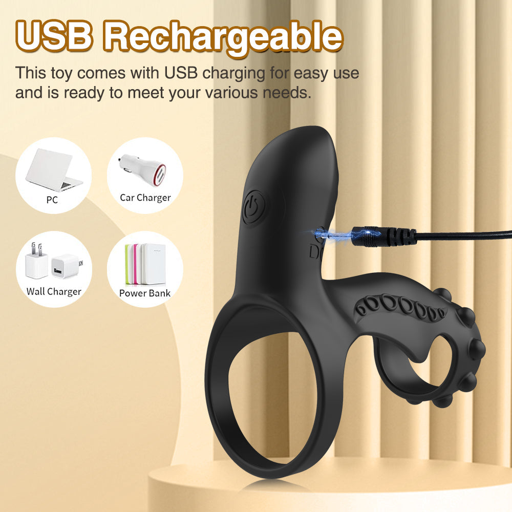 Insertable Convex Point Vibrating Cock Rings - additional view