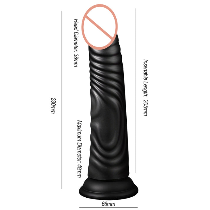 Premium Liquid Silicone Intimate Vibrator with Unique Textured Design and Strong Suction Base — view 3