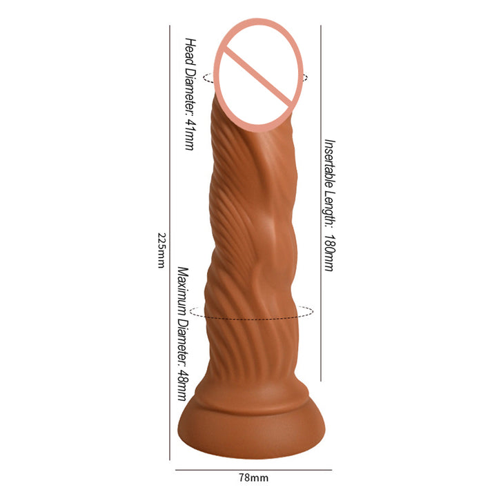 Waterproof Liquid Silicone Intimate Vibrator with Suction Base & Textured Surface — view 3