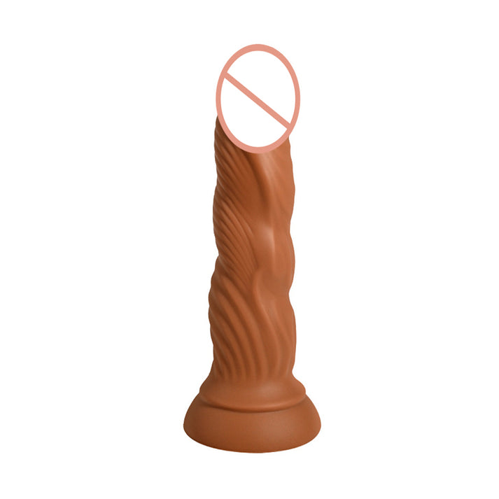 Waterproof Liquid Silicone Intimate Vibrator with Suction Base & Textured Surface — view 9