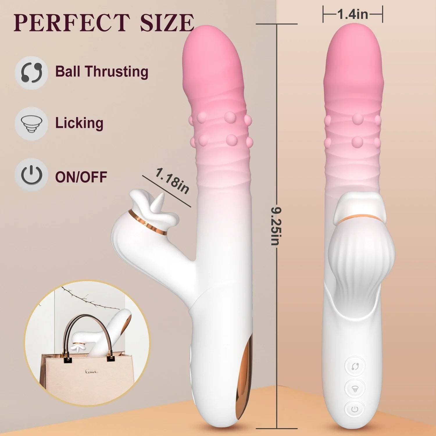 Rotating Beaded Thrusting Tongue Vibrator - additional view