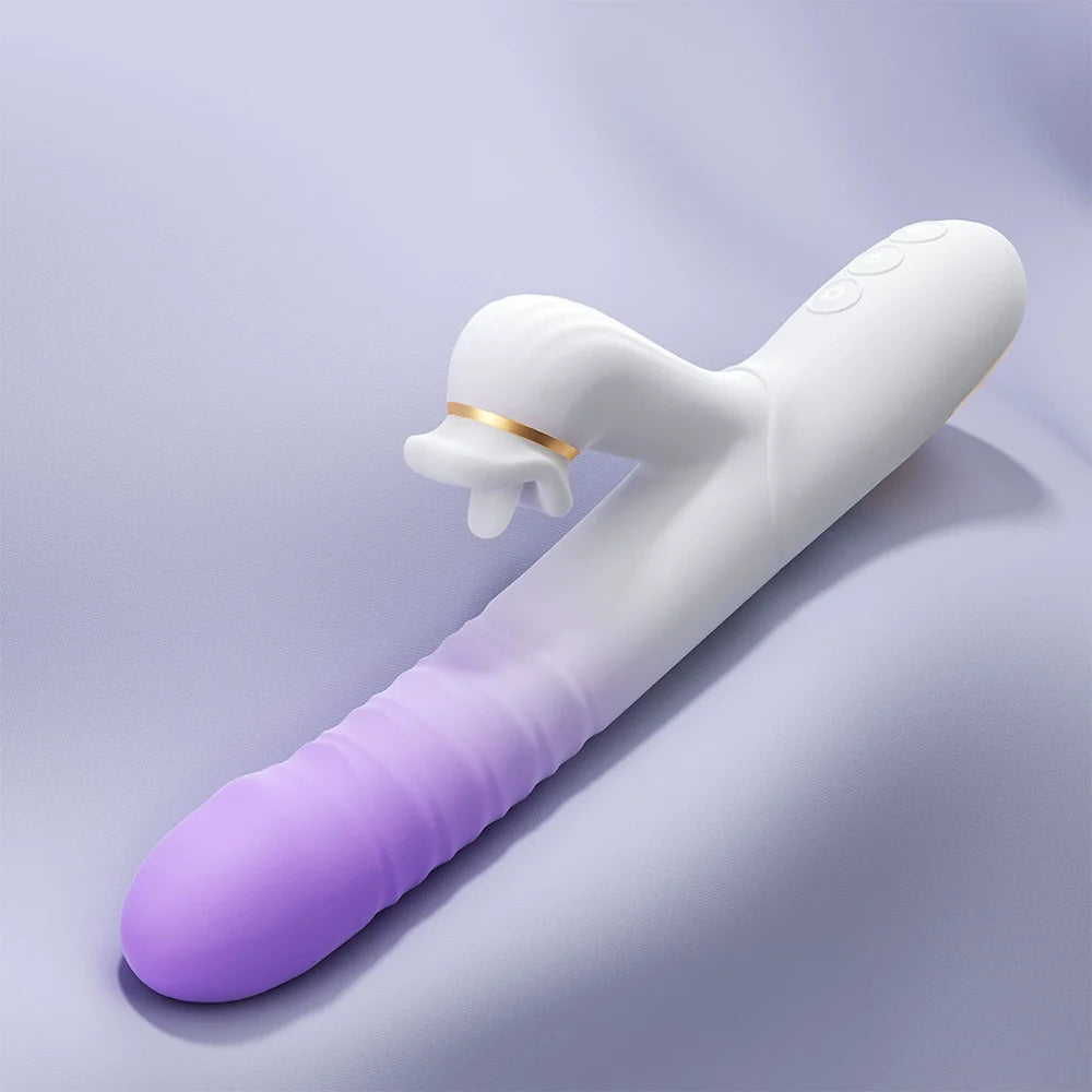 Rotating Beaded Thrusting Tongue Vibrator - detail view