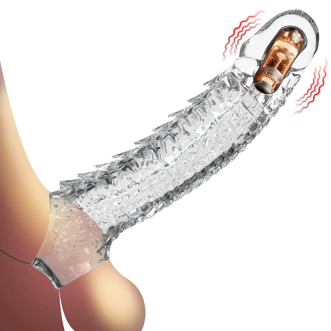 New lengthed thickened wolf teeth shaped vibrating dildo for couple