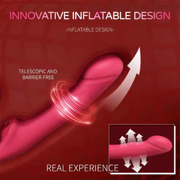 Built-in type, clitoris and anus three-in-one wireless remote-controlled telescopic vibrator — view 5