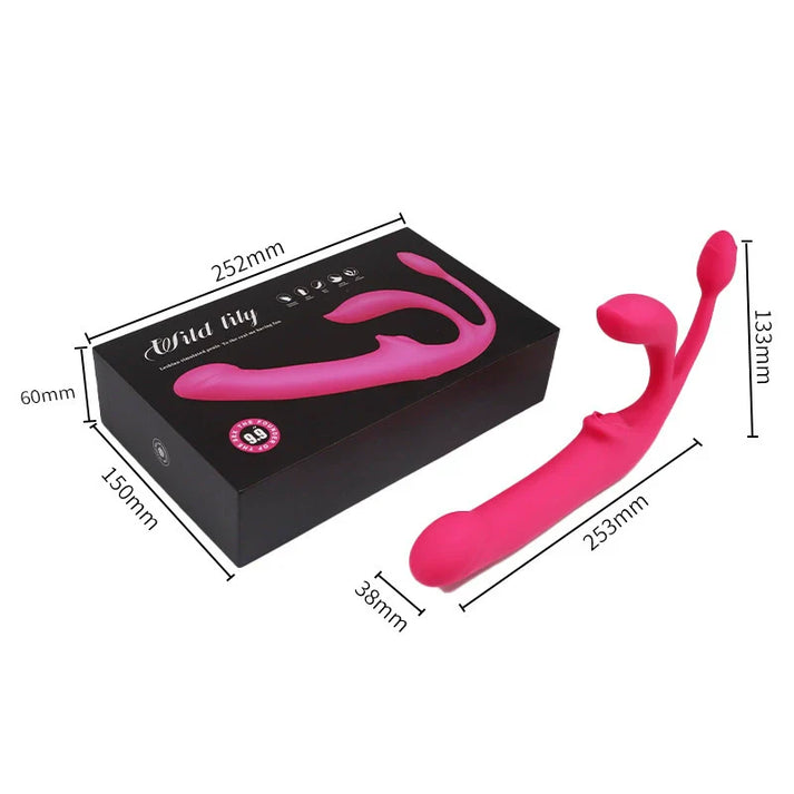 Built-in type, clitoris and anus three-in-one wireless remote-controlled telescopic vibrator — view 7