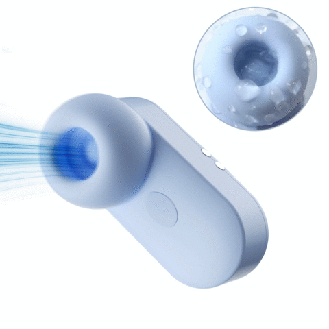 Mini earphone-shaped sucking and tapping clitoral vibrator