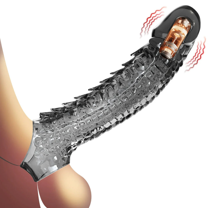 New Lengthed Thickened Wolf Teeth Shaped Vibrating Dildo - extra detail view
