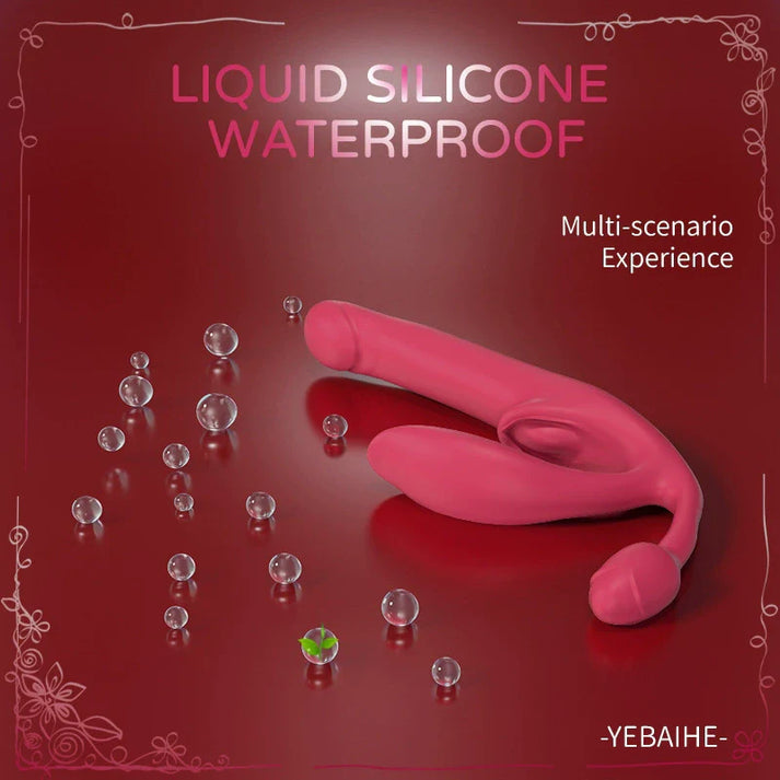 Built-in type, clitoris and anus three-in-one wireless remote-controlled telescopic vibrator — view 6