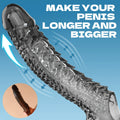 New Lengthed Thickened Wolf Teeth Shaped Vibrating Dildo - detail view