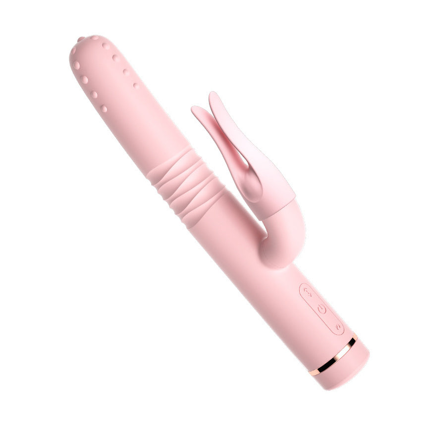 Dual Internal & External Thrusting Vibrator with Textured Silicone, Constant Warming & Dual Vibration Functions